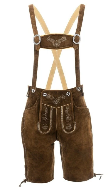 Traditional Oktoberfest Lederhosen Leather German Mens Short