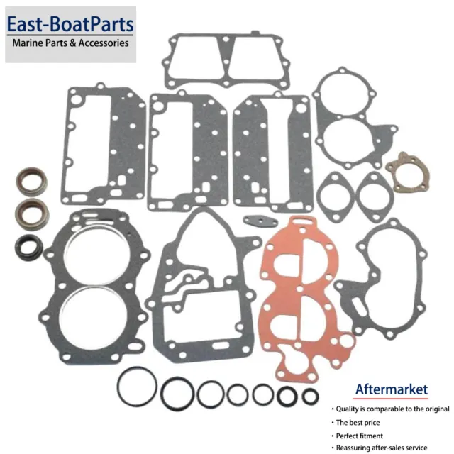 Powerhead Gasket Set with Oil Seal for Johnson/Evinrude Outboard 433941 392615