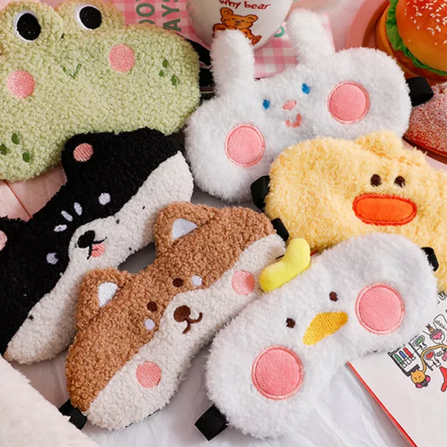 Maschera per gli occhi peluche sonno aiuto tonalità viaggio benda per gli occhi copertura paraocchi