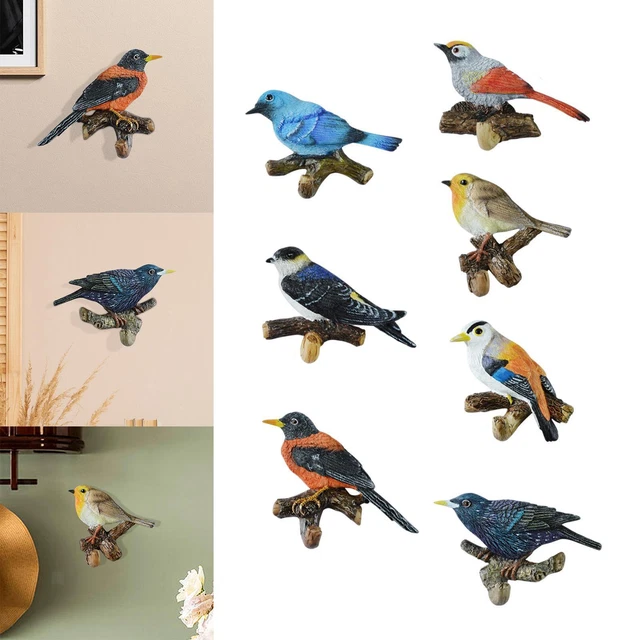 Dekorative rustikale Vögel auf einem Ast, Aufhänger, Heimwerker, Wandkunst,