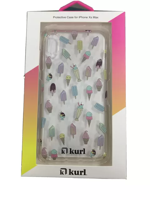 Kurl Iphone Xs Max Protective Case Ice Cream Clear Fashion Phone Case New