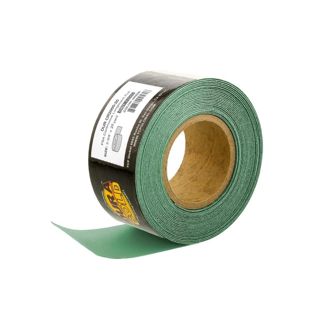 Película de lija de longboard Dura-Gold Premium 2000 verde arena PSA 20 yardas de largo c...
