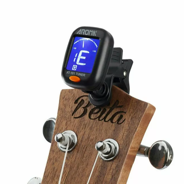 Digital Chromatic LCD Clip-On Electric Tuner for Bass, Guitar, Ukulele, Violin