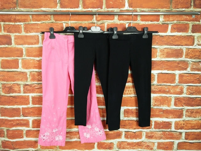 Girls Bundle Age 6-7 Years Next M&S Adams Black Leggings Trousers School 122Cm