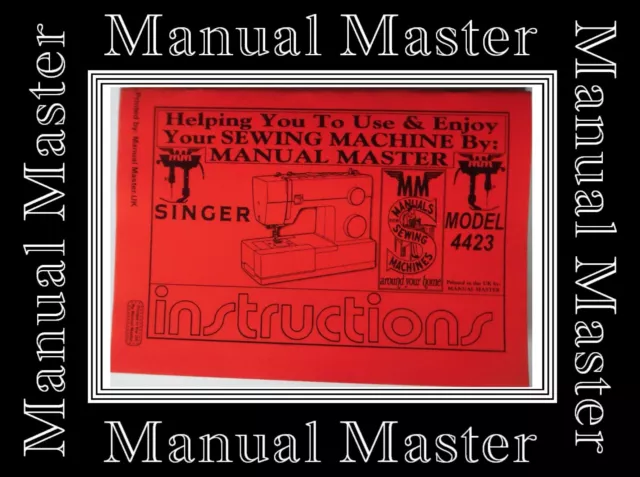 SINGER 4423 ZigZag Sewing Machine Operating Instructions Manual Booklet