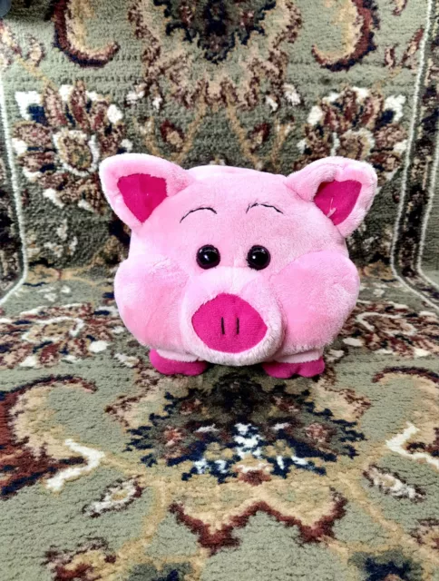 Dennis Foland Plush Piggy Bank Baby Pink Pig Soft Huggable  9”
