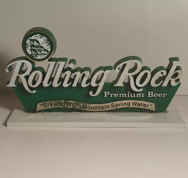 Vintage Rolling Rock Premium Beer BREWED FROM MOUNTAIN SPRING WATER 3D Sign