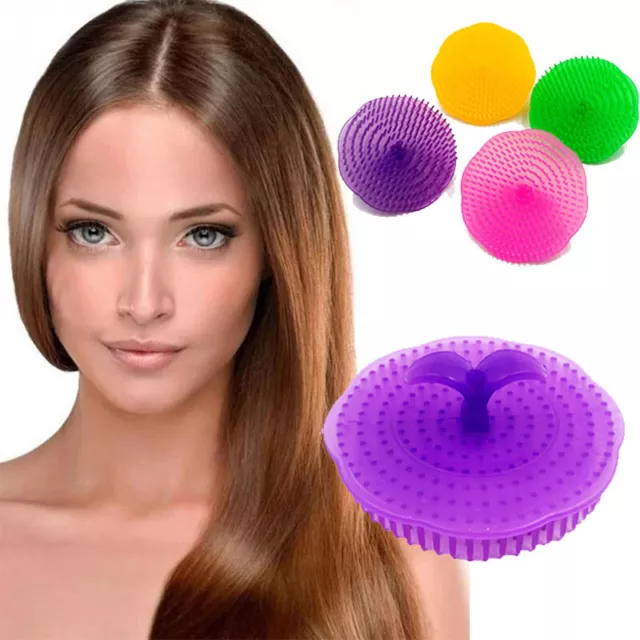 Silicone Hair Scalp Massager Shampoo Brush Shower Comb Exfoliate Remove Dandruff