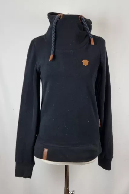 ORIGINAL NAKETANO Damen Hoodie Pullover Sweatshirt Kapuzenpullover Schwarz L