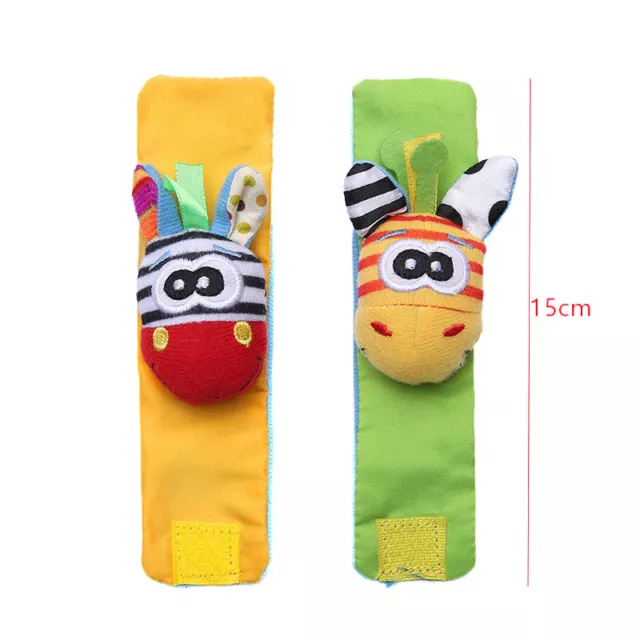 Infant Baby Kids Socks Rattle Toys Animals Wrist Rattle And Socks 0~24 Mon X❤ s 3