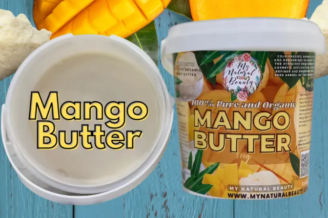 PREMIUM COLD-PRESSED MANGO BUTTER. 100% Natural, Pure and Organic. 500g
