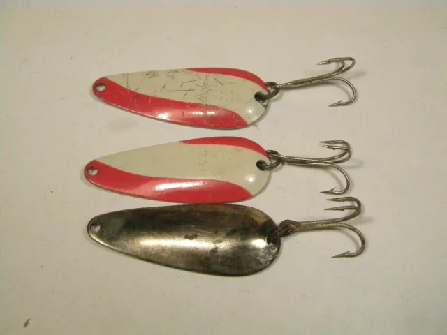 3 VINTAGE NEBCO Flash Bait 266 fishing Spoon crankbait lure $6.99