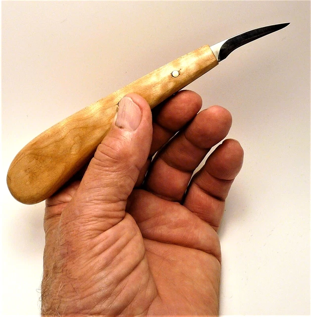 Coleccionable hecho a mano de Davis Bros. #10S A cuchillo enganchado para tallar y recortar madera