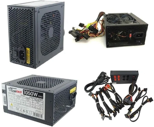 Alimentatore Modulare 1050 W Atx 6 Sata 2 Ide 1050 Watt Ventola 14Cm Desktop Pc