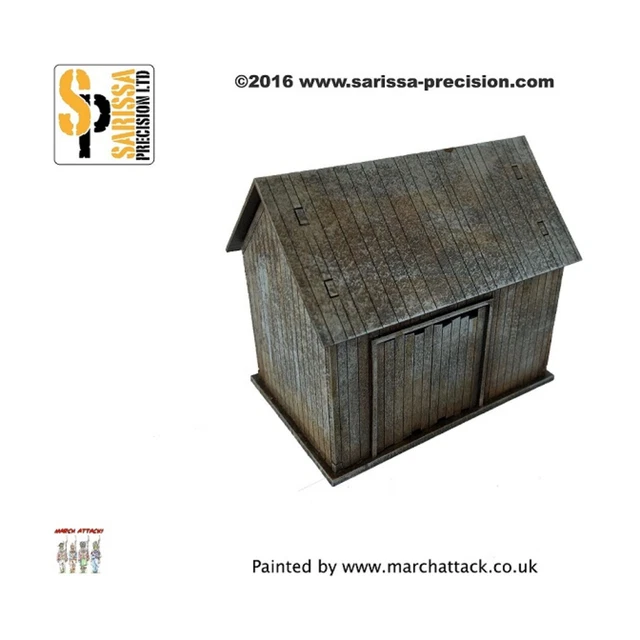 Sarissa Precision Terrain 28mm Russian Village Outhouse/Barn Pack SW Sarissa Precision Terrain 28mm Russian Village Outhouse/Barn Pack SW
