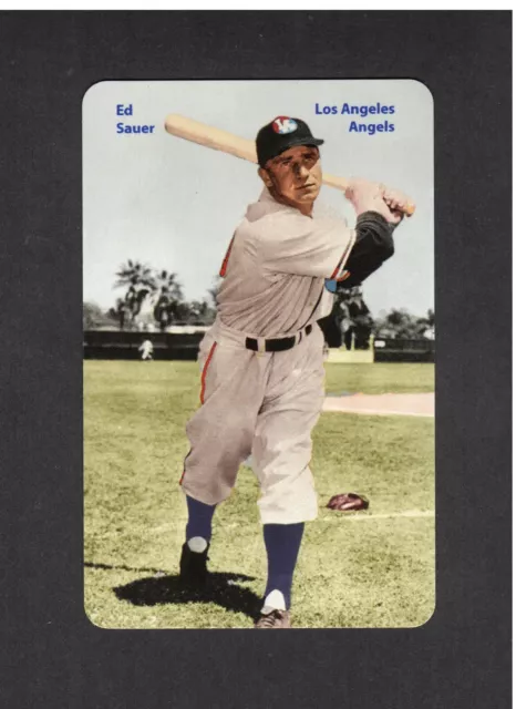 BILL SCHUSTER, 1947 Los Angeles Angels/PCL FIRST PRINTING Aldana 2020 color  card