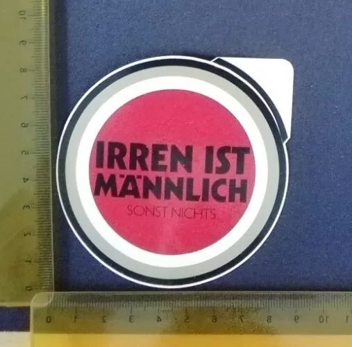 Aufkleber Sticker: Lucky Strike - Irren Ist Männlich - sonst nichts