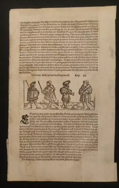Uomini Abiti Costumi Medioevo Sebastian Munster Xilografia 1574