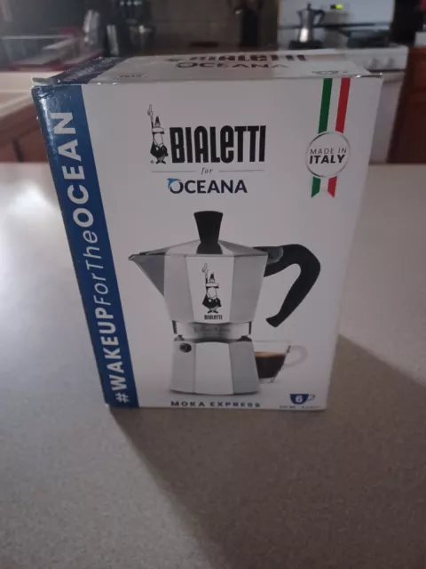 Bialetti Special Edition for Oceana Moka Express 6 Cup Espresso Maker ITALY MADE