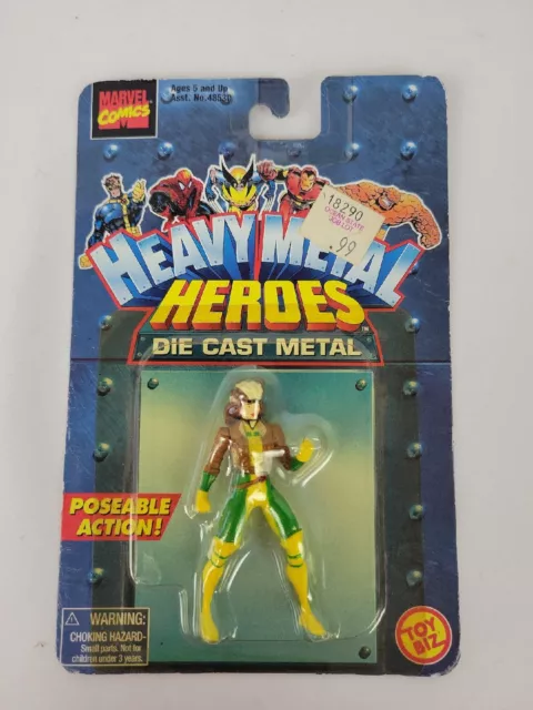 1997 Toy Biz Marvel Heavy Metal Heroes Die Cast Metal Rogue Sealed