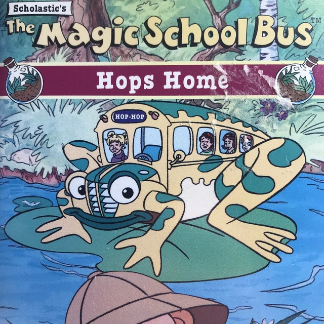 SCHOLASTIC KIDS VHS Tape The Magic School Bus Hops Home Frog Clamshell ...