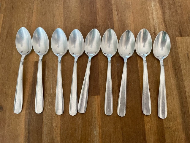 6 cuillères à soupe vintage en métal argenté poinconnées 2106152