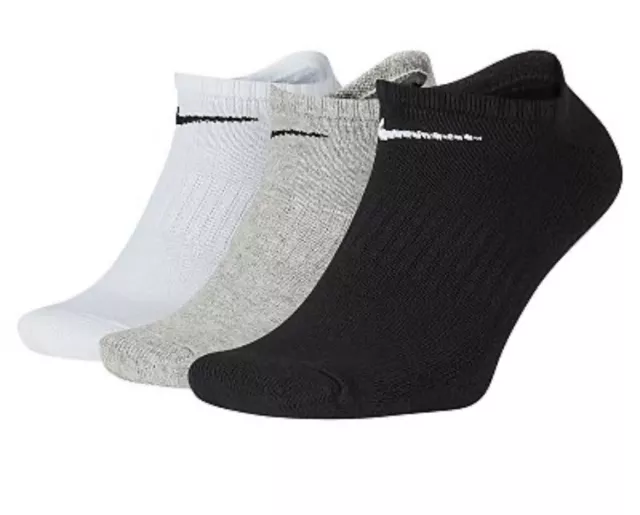 NIKE Womens 3 Pairs Pack  NO-SHOW socks  Dri Fit Cushioned cotton Fits Size 6-10