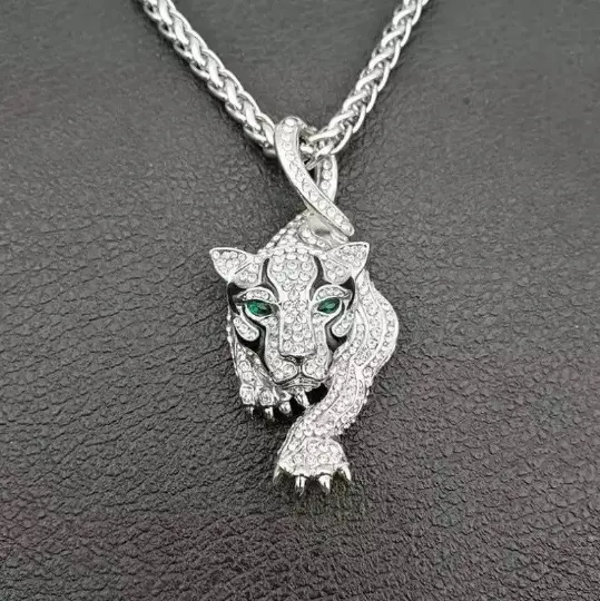 LEOPARD NECKLACE | Panther Head Gold Necklace | Jaguar Cheetah Necklace Panther
