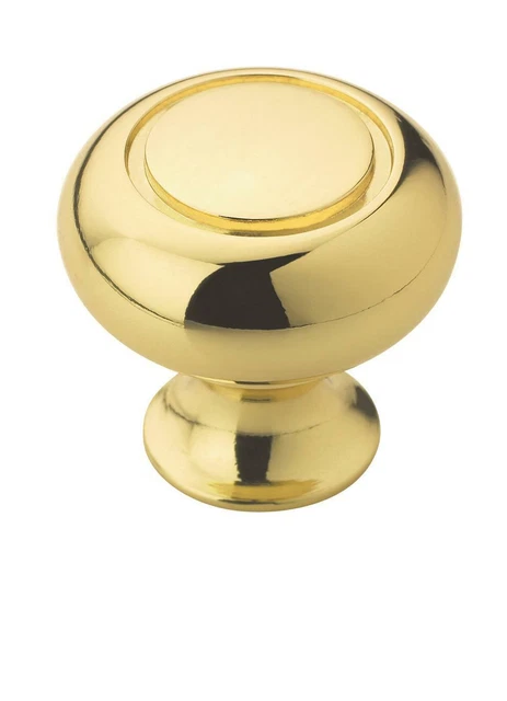 Traditional Residential Mushroom Kitchen Cabinet Knob 1-1/4" Diameter  Polished