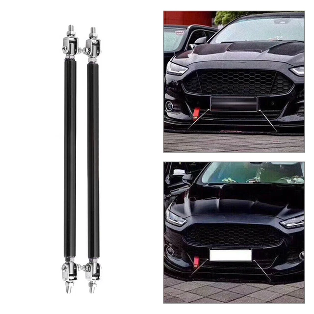Barra di supporto cravatta paraurti anteriore regolabile per 15 cm nero
