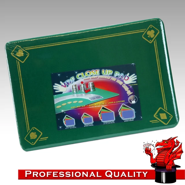 VDF Magicians Close Up Pad / Mat /  Green with Aces - Magic - Standard Size