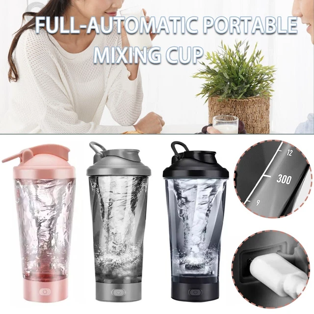 New USB Rechargeable LED Electric Vortex Protein Shaker Bottle Automatic C