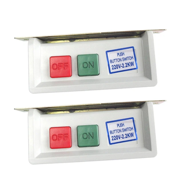 2PC 2 PUSH Button On &Off Switch For Industrial Sewing Machine Motor ...