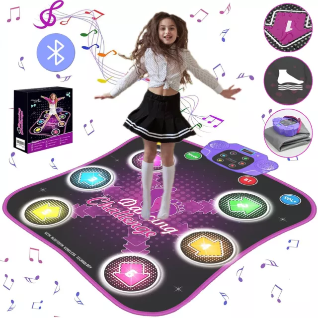 Kinder Tanzmatte Musikmatte LED Bluetooth Musik Tanzpad Elektronisch Tanzmatten