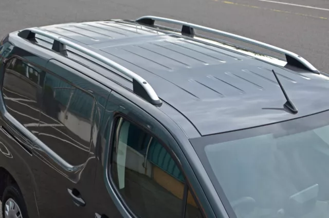 Aluminium Roof Rack Rails Side Bars To Fit L2 Peugeot Partner (2019