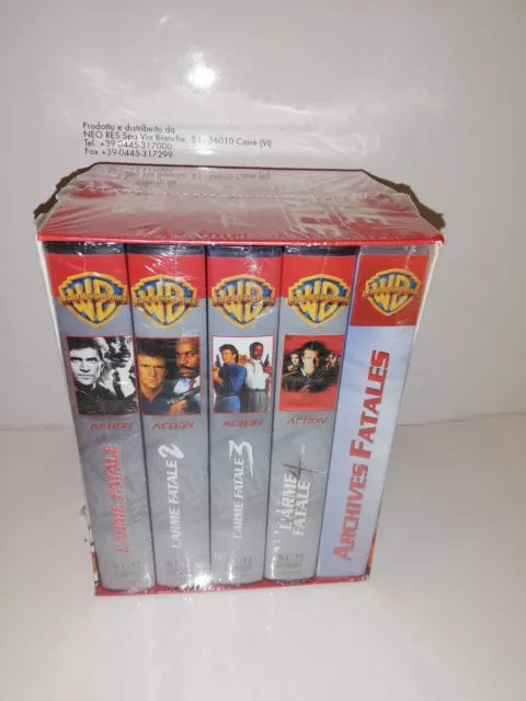 Rare Coffret Video Cassette  5 Vhs - L'arme Fatale - Neuf Scelle