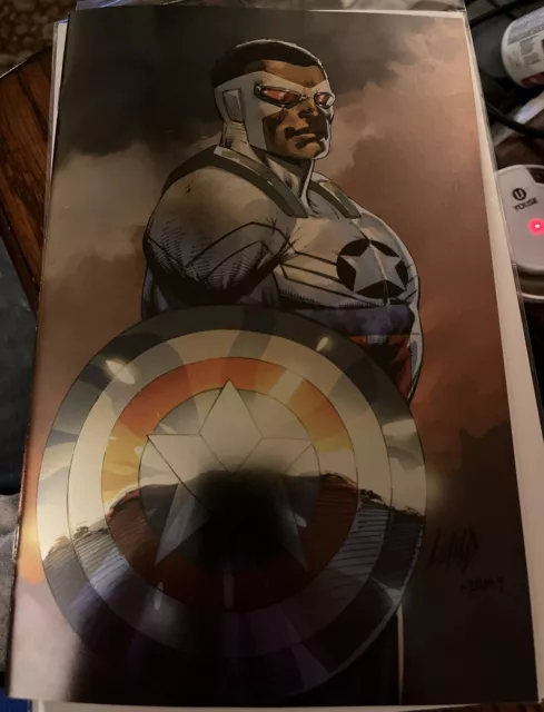 Captain America #1 Foil Virgin Falcon Sam Wilson 2nd Print Whatnot NM+ Liefeld