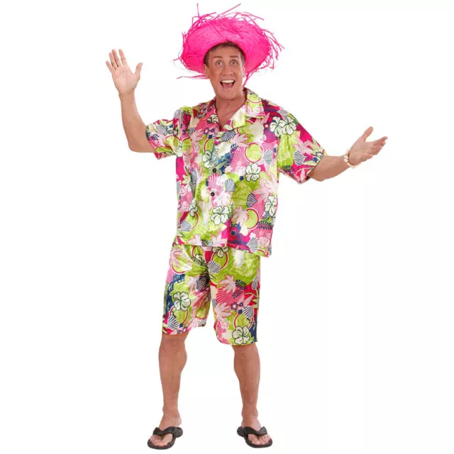 Hawaii-Kostüm für Männer mit Hemd & Shorts XL 54 Kleidung Karibik Party-Outfit