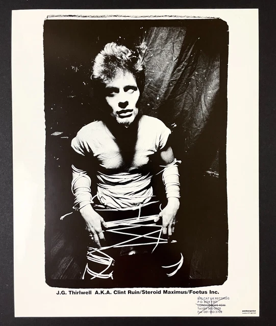 1990s JG Thrilwell Clint Ruin Steroid Maximus Foetus Tied Up Vintage Promo Photo