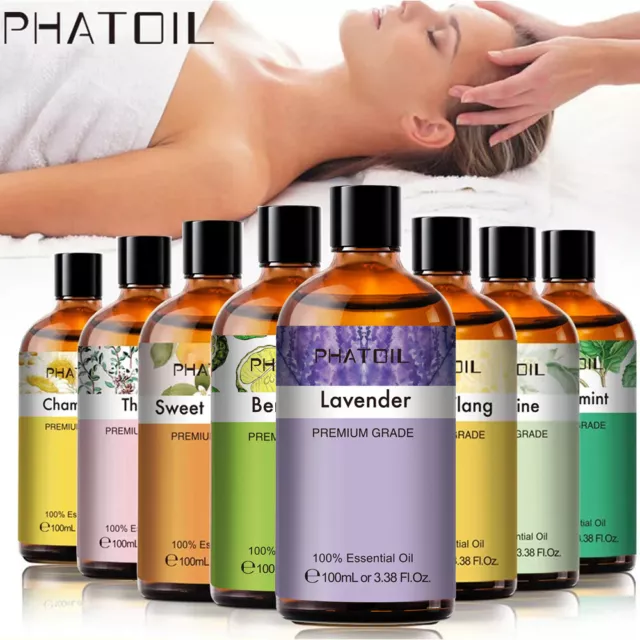 100ML Rein Natur Ätherische Öle Aromatherapie Duftöl für Diffusor,Luftbefeuchter