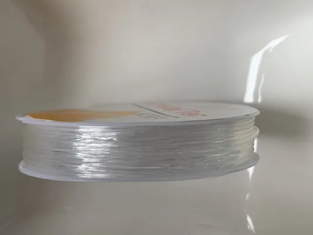 (0,26 €/m) 10 m Nylonfaden klar elastisch 1 mm Schmuck Nylon Faden V131