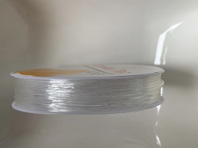 (0,26 €/m) 10 m Nylonfaden klar elastisch 1 mm Schmuck Nylon Faden V131