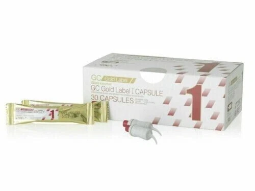 GC Fuji I Gold Label Radiopaque Glass Ionomer Luting Cement (30 Capsules).