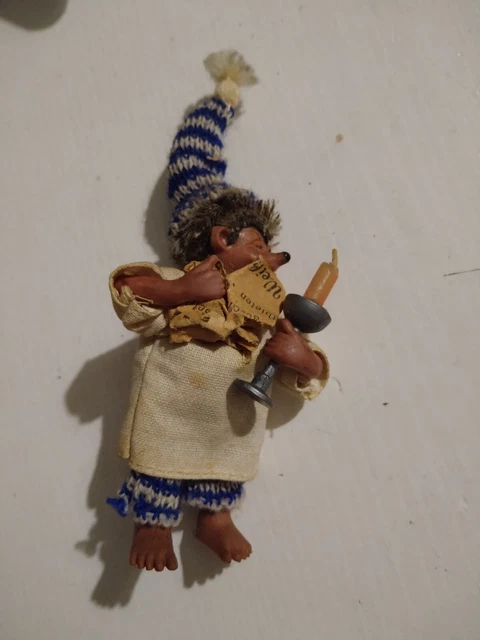 Jouet Ancien Hérisson Jardinier Mecky Steiff – Figurine Plastique