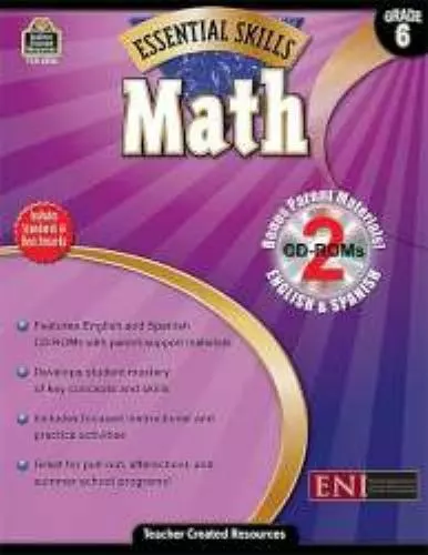 Essential Skills: Math Grd 6 [With CDROM] by Teacher Created Resources