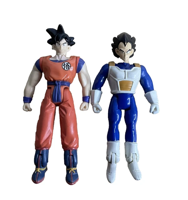 VINTAGE DRAGON BALL Z Action Figure Lot Goku And Vegeta 2001 Irwin Toys