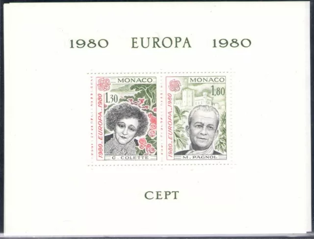 1980 Monaco, Foglietto Speciale Europa - Unificato n. BFS13, MNH**