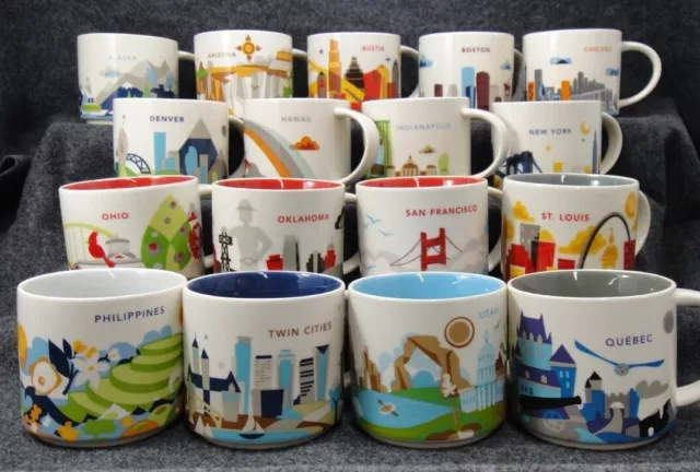 Starbucks YOU ARE HERE Mugs YAH Series Choose one Boston Chicago Hawaii NY &more