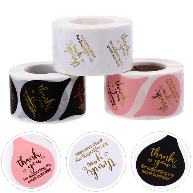 3 Rolls Sticker Label Thank You Label Wedding Sealing Stickers Round Envelope