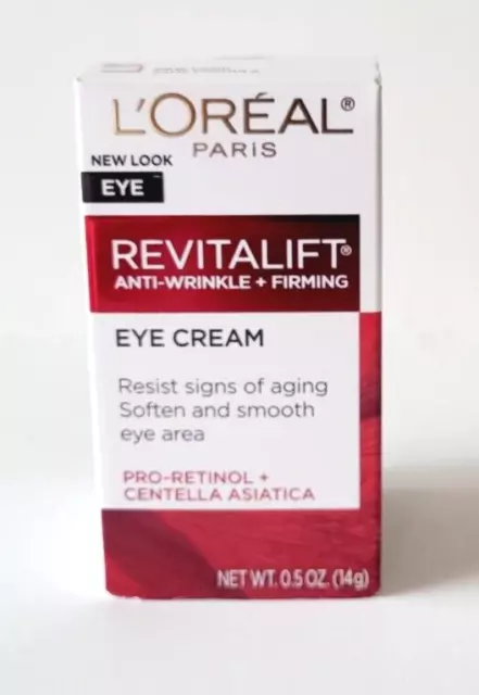 L'oreal REVITALIFT Anti Wrinkle & Firming Eye Cream Pro Retinol Anti Aging 0.5oz
